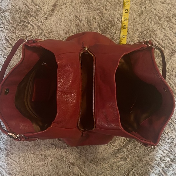 Red leather coach bag. Great used condition. - Picture 5 of 5